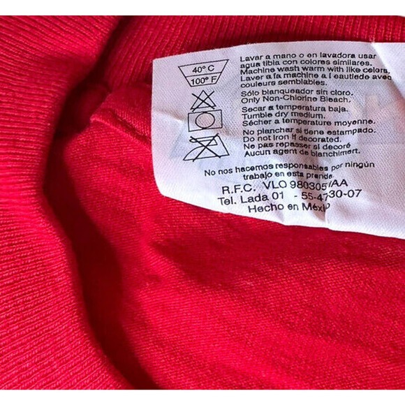 Vintage 1990s Guanajuato Mexico Red Embroidered Frog T-Shirt Logical Vision Sz L - Picture 5 of 6